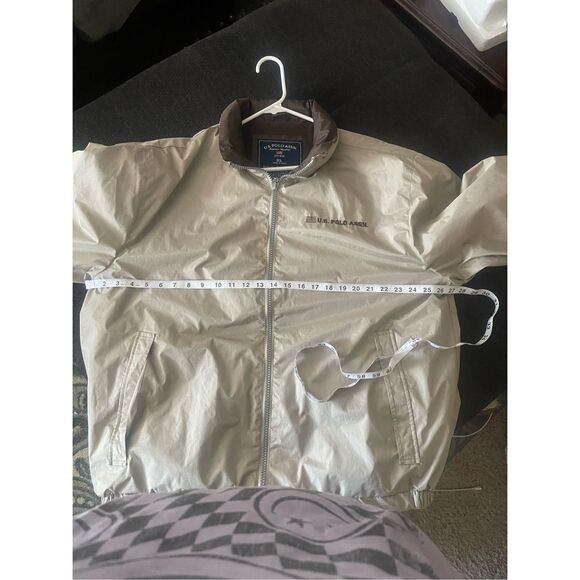 US Polo Assn Mens Beige Lightweight Windbreaker Jacket Size XL - Picture 12 of 16